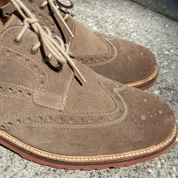 NWOT - 1901 Tan Suede Leather Oxford Shoe - Picture 3 of 4